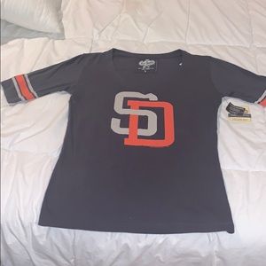 SD Padres vintage style baseball tee